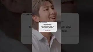 BTS RM Quotes ~in the world.... #bts #rm #shorts #ytshorts