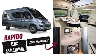Rapido V62 - Prezentacja nowego kampervana z ł&oacute;żkiem francuskim Caravans Salon 2025 Poznań