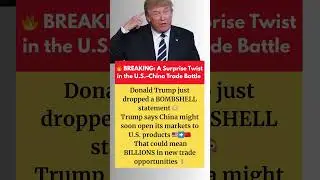 🔥 Trump says China might soon open its markets to U.S. products #Trump #vs #China #usa #news