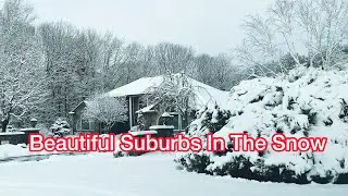 Winter Wonderland - Beautiful Suburban Neighborhoods in New York, USA - Driving Tour