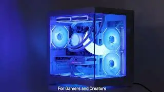 HELLOLAND Gaming PC Desktop Computer -240 Liquid Cooler -WiFi & Bluetooth -RGB Fans-Win 11-White