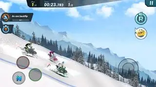 Mad Skill Snocross Intense Snowmobile Racing Game #gamer #game
