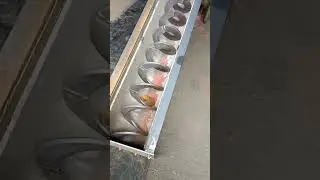 Biomass shaftless screw conveyor
