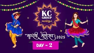 🔴LIVE KC Group Navratri Una 2025 Day 2