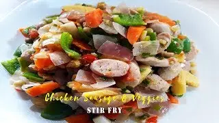 Chicken Sausage & Veggies Stir Fry Recipe | Easy Breakfast Recipes | Cooking Addiction Goa.