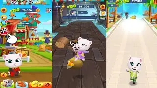 TALKING TOM GOLD RUN CARNIVAL ANGELA AND ECO ANGELA VERY FUNNY 🤣