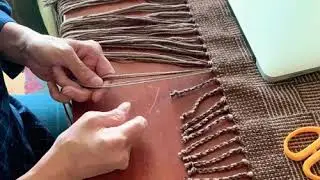 Finish your weaving with Easy hand-twisted fringe without using a fringe-twister