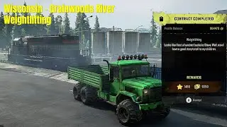 Wisconsin, Grainwoods River - Weightlifting - SnowRunner Play Through Part 516