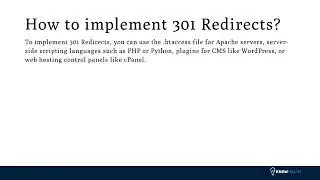 Implementing 301 Redirects for SEO | Custom WordPress Development Singapore