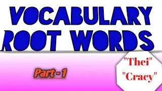 Root words in English vocabulary /💥VOCABULARY WORDS 💥/