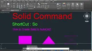 Solid Command In AutoCAD In Hindi