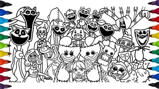 Poppy Playtime Chapter 3 Coloring Pages | How To Color All New Bosses and Monsters | NCS Music #433