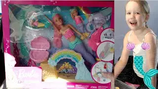 Sophia Read 100 Books! Barbie Dreamtopia Mermaid Toys & Baby Shark Toys Water Play.
