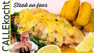 Steak au four Rezept: Beliebter DDR-Klassiker mit K&auml;se &uuml;berbacken