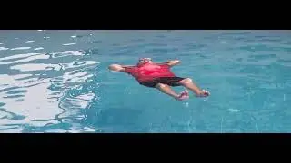 #shorts Floating Boy!👦#floatingboy #floating Chilling in the pool!