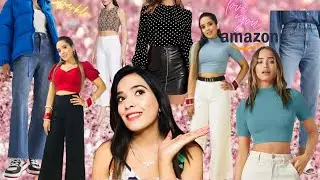 BEST HIGH WAIST WIDE LEG JEANS HAUL | AMAZON JEANS HAUL | AMAZON FASHION HAUL | TOPS FROM AMAZON👚
