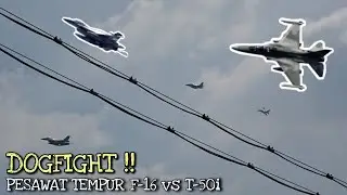 Dogfight ! Kejar Kejaran Pesawat Tempur F-16 Fighting Falcon vs T50i Golden Eagle di Langit Jakarta