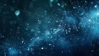 abstract digital blue background particles drops shining glowing dark smooth motion loop