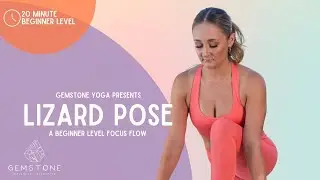 20 MINUTE BEGINNER LEVEL FOCUS FLOW - LIZARD POSE!