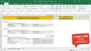 How to Use SUBSTITUTE Function in Excel
