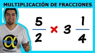 Multiplicaci&oacute;n de una fracci&oacute;n mixta por una fracci&oacute;n com&uacute;n video 2 | Alfa MatFis