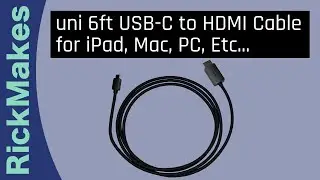 uni 6ft USB-C to HDMI Cable for iPad, Mac, PC, Etc...