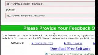 How to rename a table in sql server