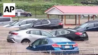Flooding In Maryland sends cars floating