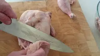 PREPARING RAW CHICKEN CUT FOR SAUTE