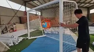 Hot Selling Outdoor Metal Aluminum Soccer goal Training Post Adults Football goal