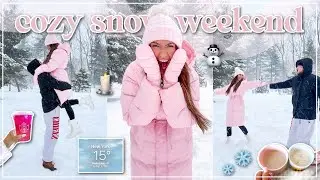 Our Cozy Snowy Weekend at Home!❄️ | Playing In Central Park, Cozy Meals, Nights In | Lauren Norris