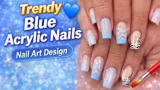 These Blue Acrylic Nails Are Trending Right Now 💅
