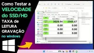 Como Testar VELOCIDADE do SSD/HD (TAXA de LEITURA/GRAVA&Ccedil;&Atilde;O)