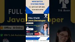 Full Stack Java Demo On 26th OCT | Tek Ikons | software | #education #software #coding