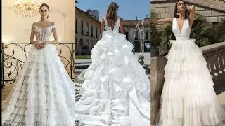2023 RUFFLED LAYERED WEDDING GOWNS