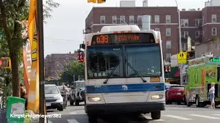 A Former MTA Bus Co Route Using a Former MTA Bus Co Hybrid Bus in Rego Park.