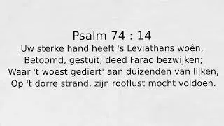 Psalm 74 : 14 Uw sterke hand heeft 's Leviathans wo&ecirc;n,
