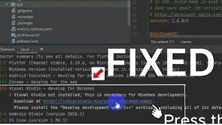 Fix Flutter Doctor Visual Studio Not Installed - Please Install the Desktop Development With C++