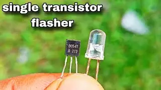 DIY Single Transistor LED Flasher Circuit | Simple Electronics Project