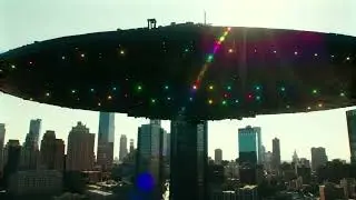 Spaceship over Earth City