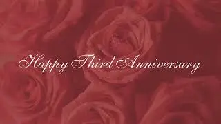 Happy Third  Anniversary Screensaver | Wedding Anniversary Banner 4K