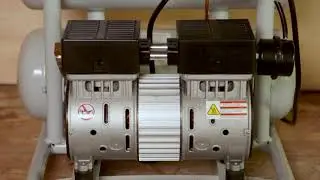 Quipall 4.6 Gallon, 1 HP Aluminum Twin Stack Ultra Quiet, Oil Free Compressor