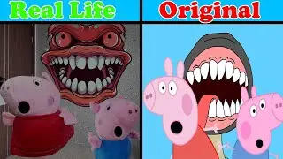 What made Peppa Pig and George Pig scared ? - Peppa Pig Original vs Plush Toys | Peppa Pig Animation