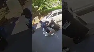 Elizabeth checked her Ring and saw her Amazon driver bringing her trash bins up her steep driveway!