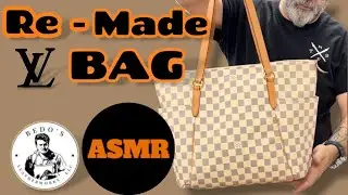 ASMR Re-made this LV Damier Azur Totally PM #385