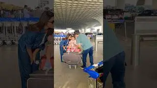 Sriya Saran With her daughter Spotted at airport | Sriya Saran With Family