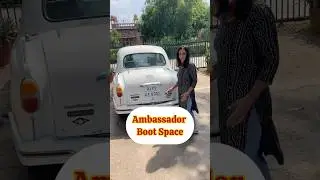 Ambassador Boot Space | Car boot review #ambassador #shrutiahuja #motorgurl #bootreview #vintagecars