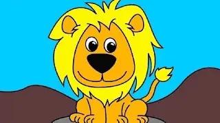 Happy Lion Coloring Book for Children | Easy Animal Coloring Fun