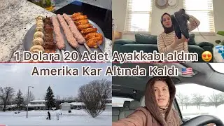 AMERİKA’DA MAVİ KOD VERİLDİ 🚨 KAR FIRTINASI BAŞLADI ☃️ YAPTIĞIM BÜYÜK APTALLİK 🛒 HERSEYİ 1 DOLAR👞👢