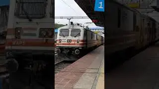 RARE SIGHTING!! WAP 5 locomotive hauls Kolkata Haldibari Super fast Express at Bolpur
